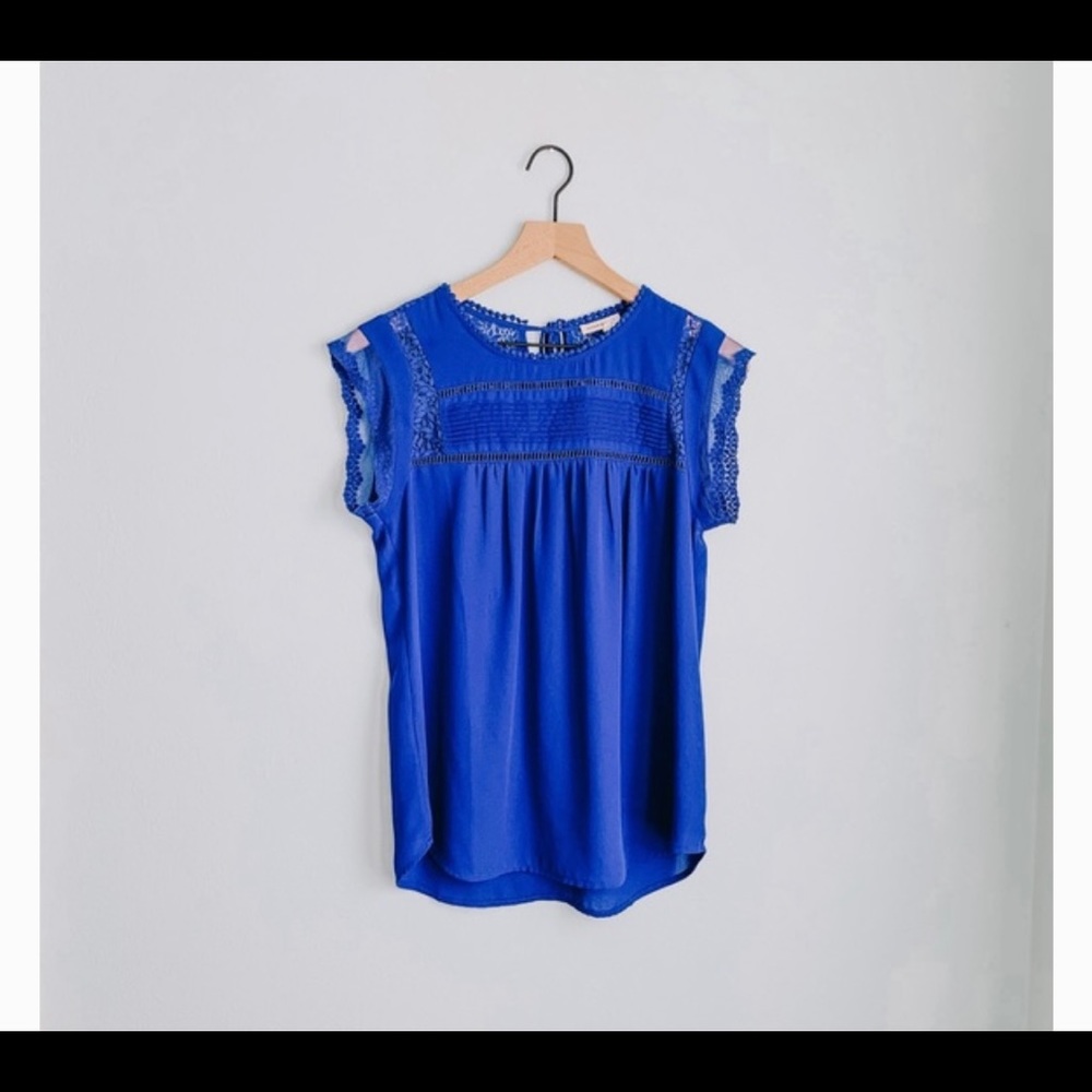 Anthropologie meadow rue blue blouse xs